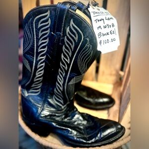 Tony lama black eel vintage
